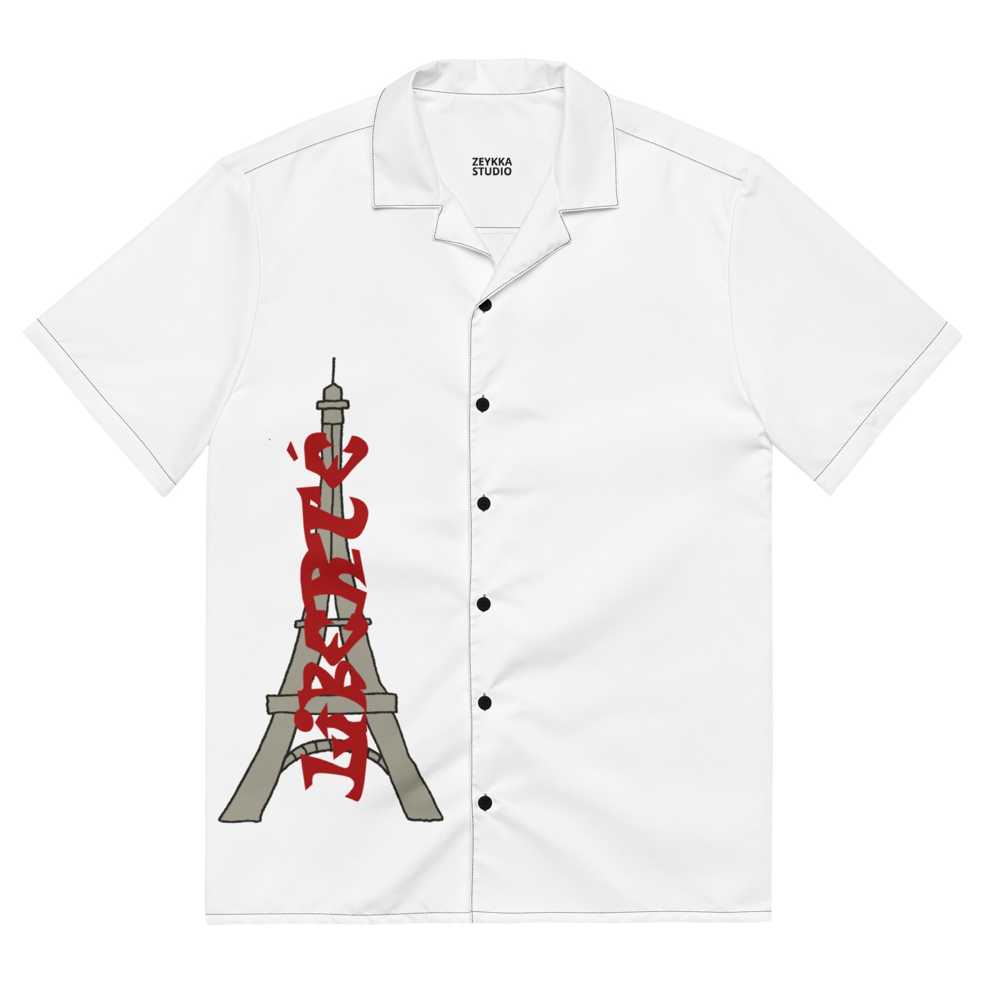 Chemise à boutons Liberté unisexe Zeykka streetwear