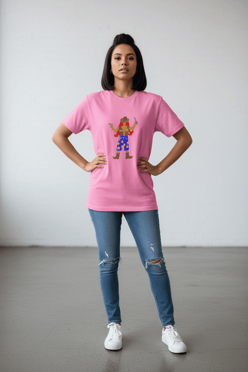 T-shirt Cow-Boy étoiles femme western streetwear – ZEYKKA Studio
